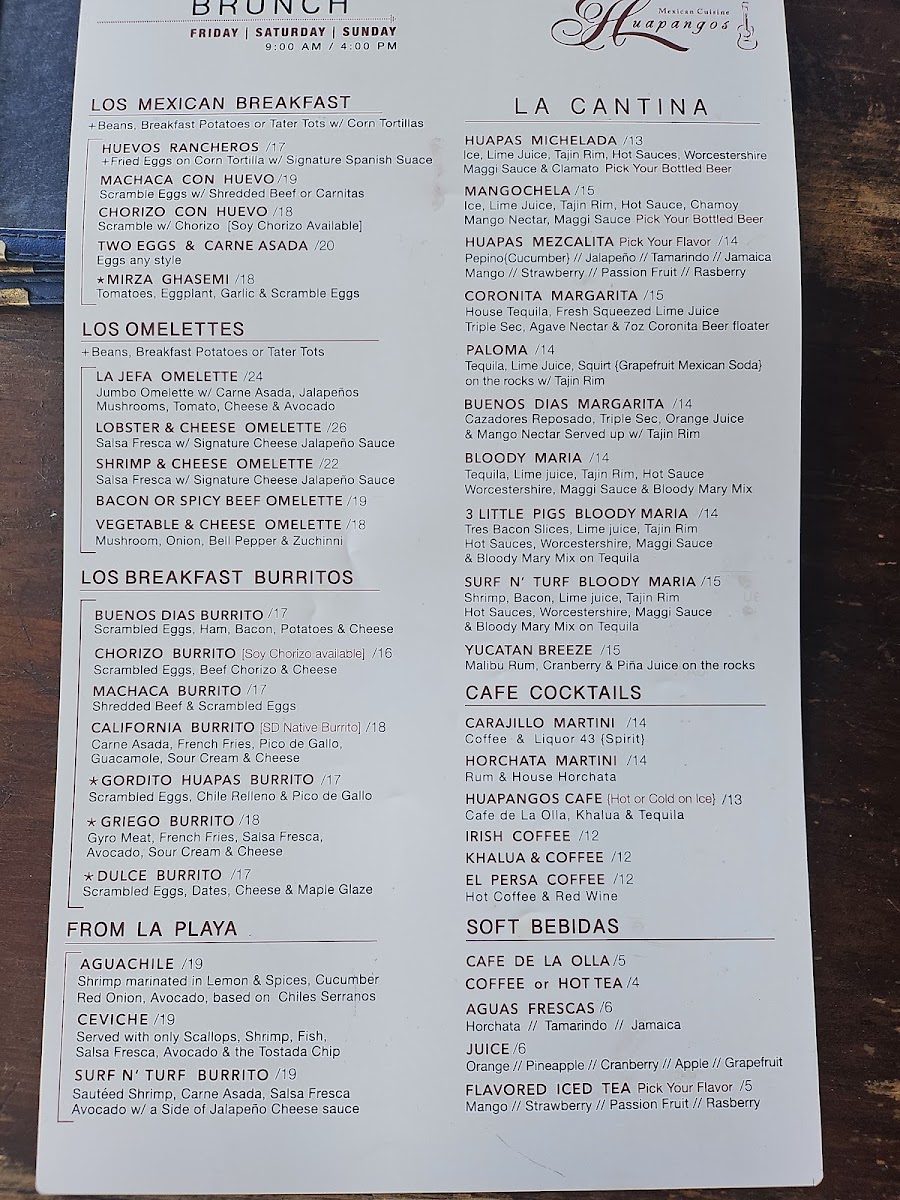 Huapangos Menu - Image 2