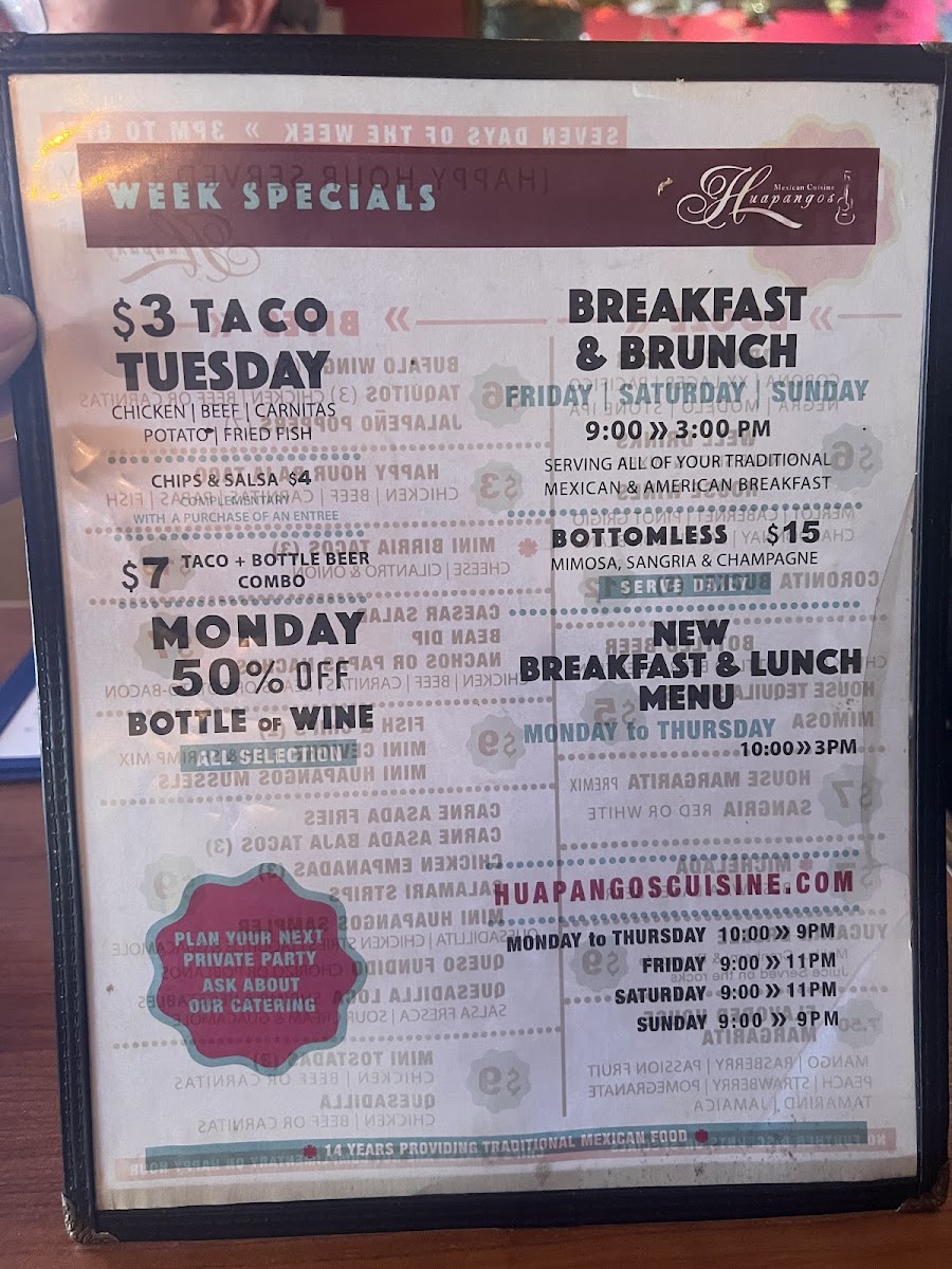 Huapangos Menu - Image 4